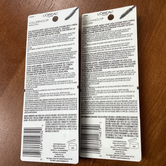 Loreal Paris Voluminous Original/Curved Mascara Bundle NEW - Picture 6 of 10